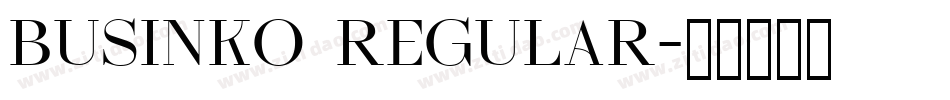 Businko Regular字体转换